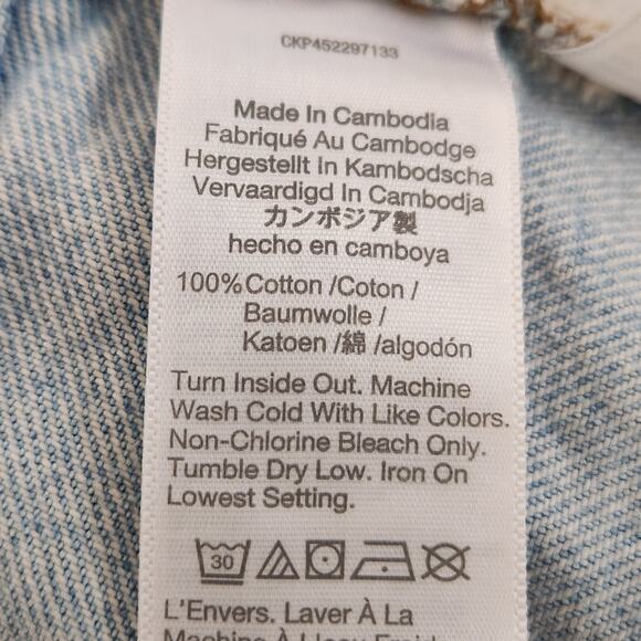 Madewell Relaxed Denim Shorts Women 30 Light Blue Cut-Off Frayed Hem - Picture 14 of 15